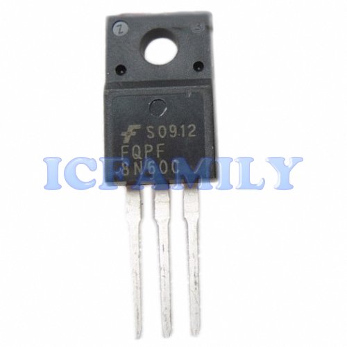 10pcs FCS FQPF8N60C TO-220F FQPF Series 600V N-Channel MOSFET