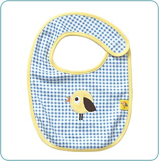 Tiny Tillia Blue Gingham Bib - Personalizable