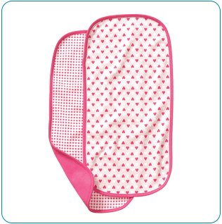 Tiny Tillia Pink 2-Pack Burp Cloth Set