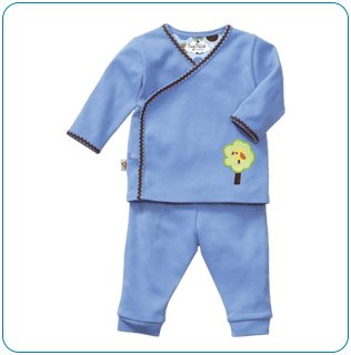 Tiny Tillia Blue Playsuit Kimono Top + Pant (6-9 months)