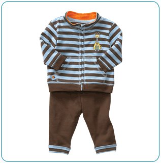 Tiny Tillia Playsuit Zipper Top + Pant (3-6 months)