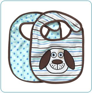 Tiny Tillia Duncan Dog 2-Pack Bib Set