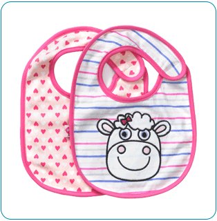Tiny Tillia Indy Sheep 2-Pack Bib Set