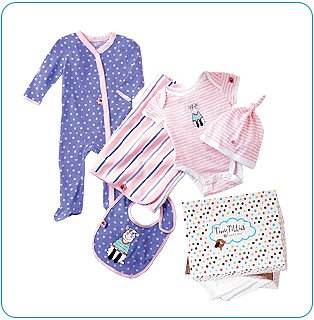 Tiny Tillia Pink 5-Piece Layette Set (0-3 months)