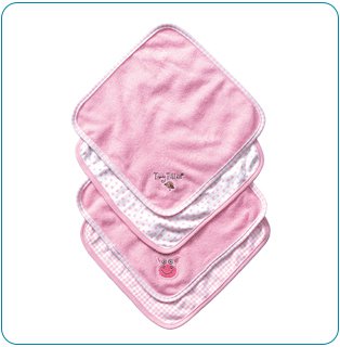 Tiny Tillia Dilly Pig 4-Piece Washcloth Set