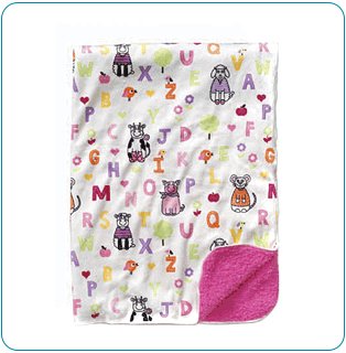 Tiny Tillia Pink ABC Gift Blanket