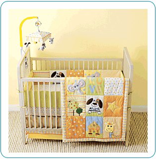 Tiny Tillia 4-Piece Yellow Crib Bedding Set