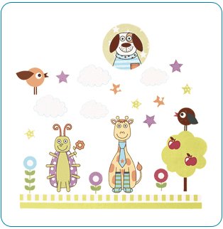 Tiny Tillia Yellow Wall Decals