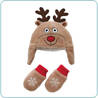 Tiny Tillia Reindeer Hat and Mitten Set (12-24 months)