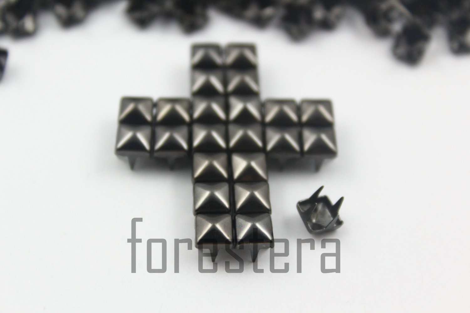 100 5mm Gunmetal Pyramid Studs DIY Studs Metal Studs Craft Studs Spike (GP05)