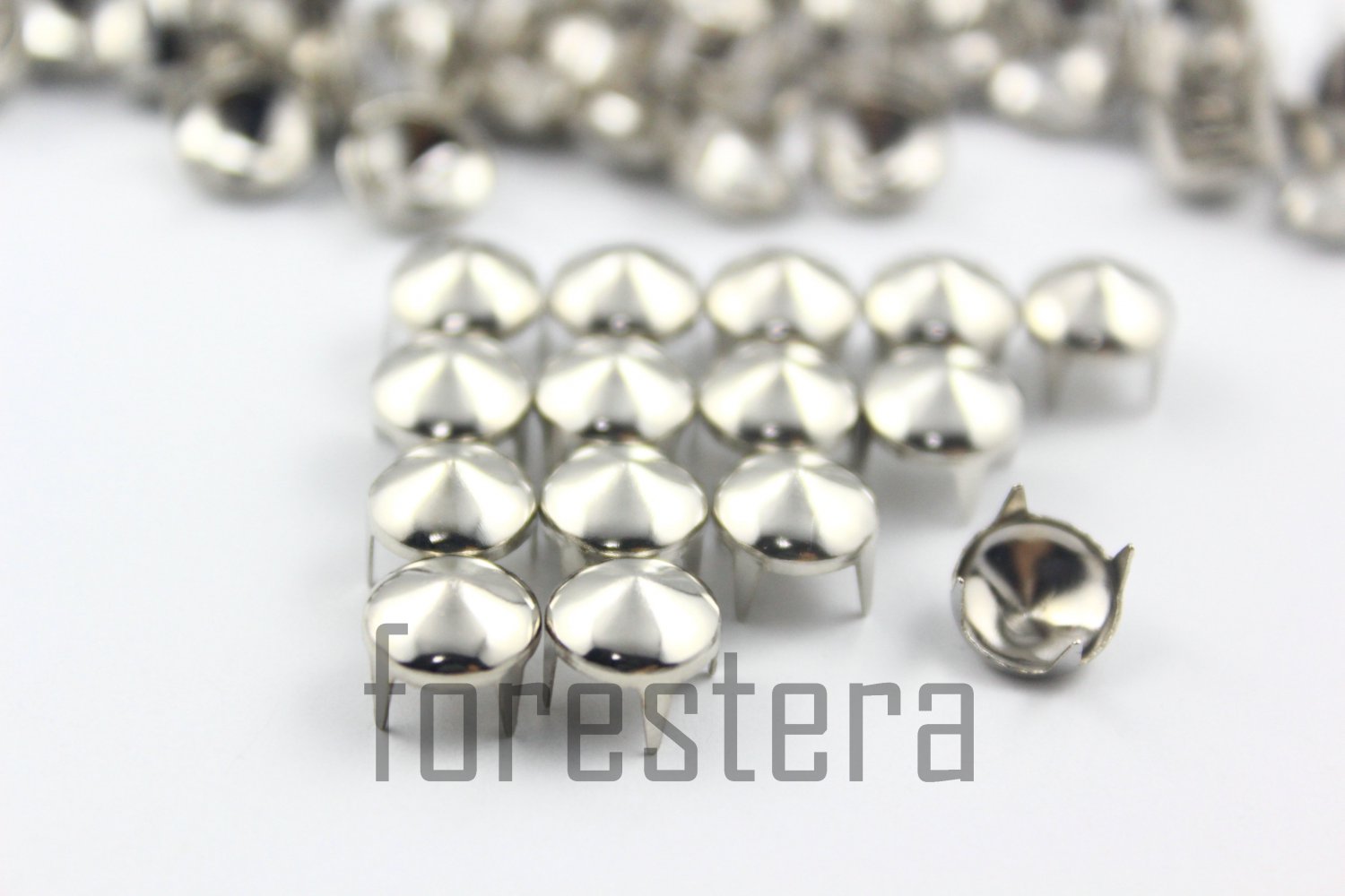 100 8mm Silver Cone Conical Studs DIY Studs Metal Studs Craft Studs Spike (SC08)