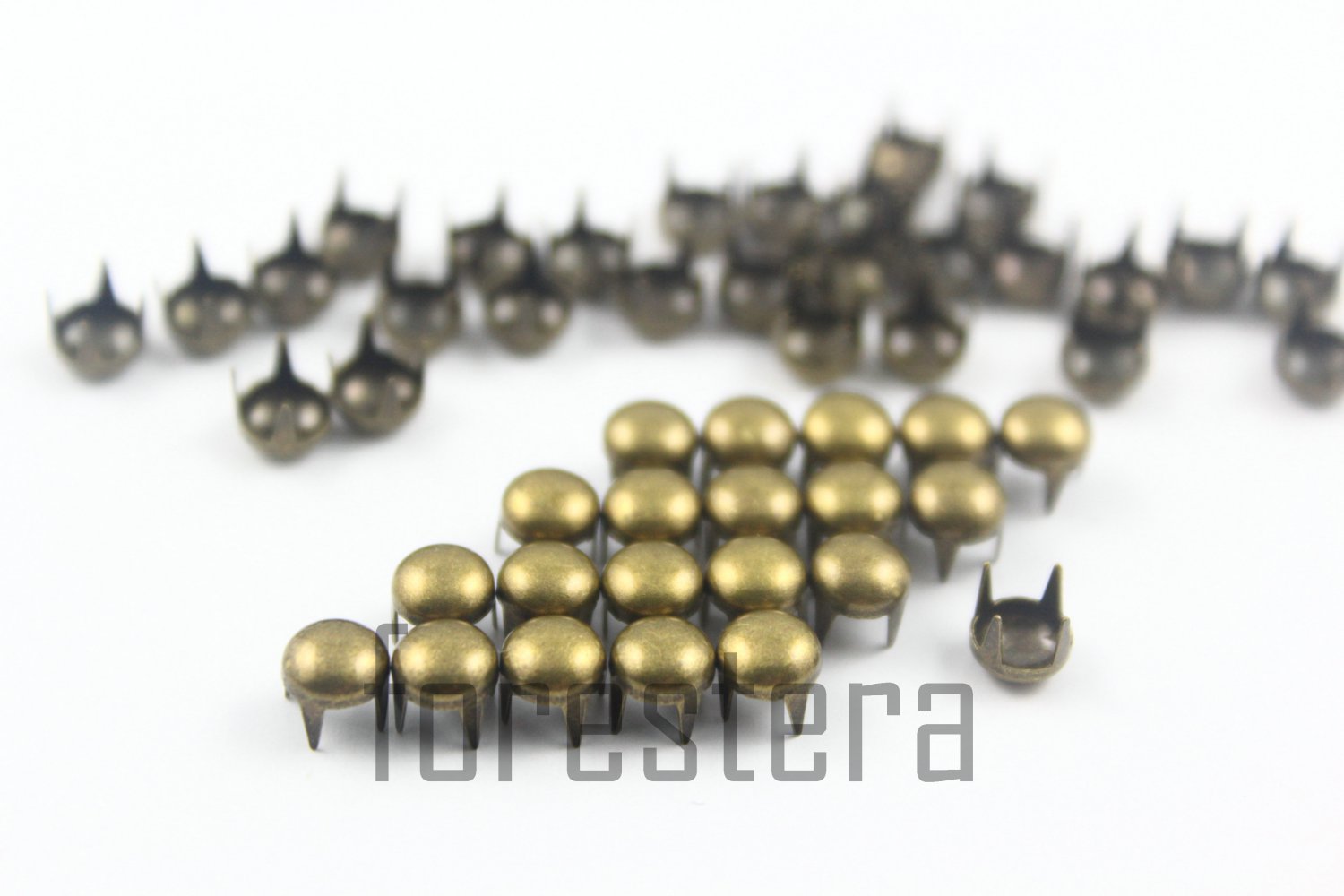 100 5mm Antique Brass Round Studs DIY Studs Metal Studs Craft Studs Spike (BR05)