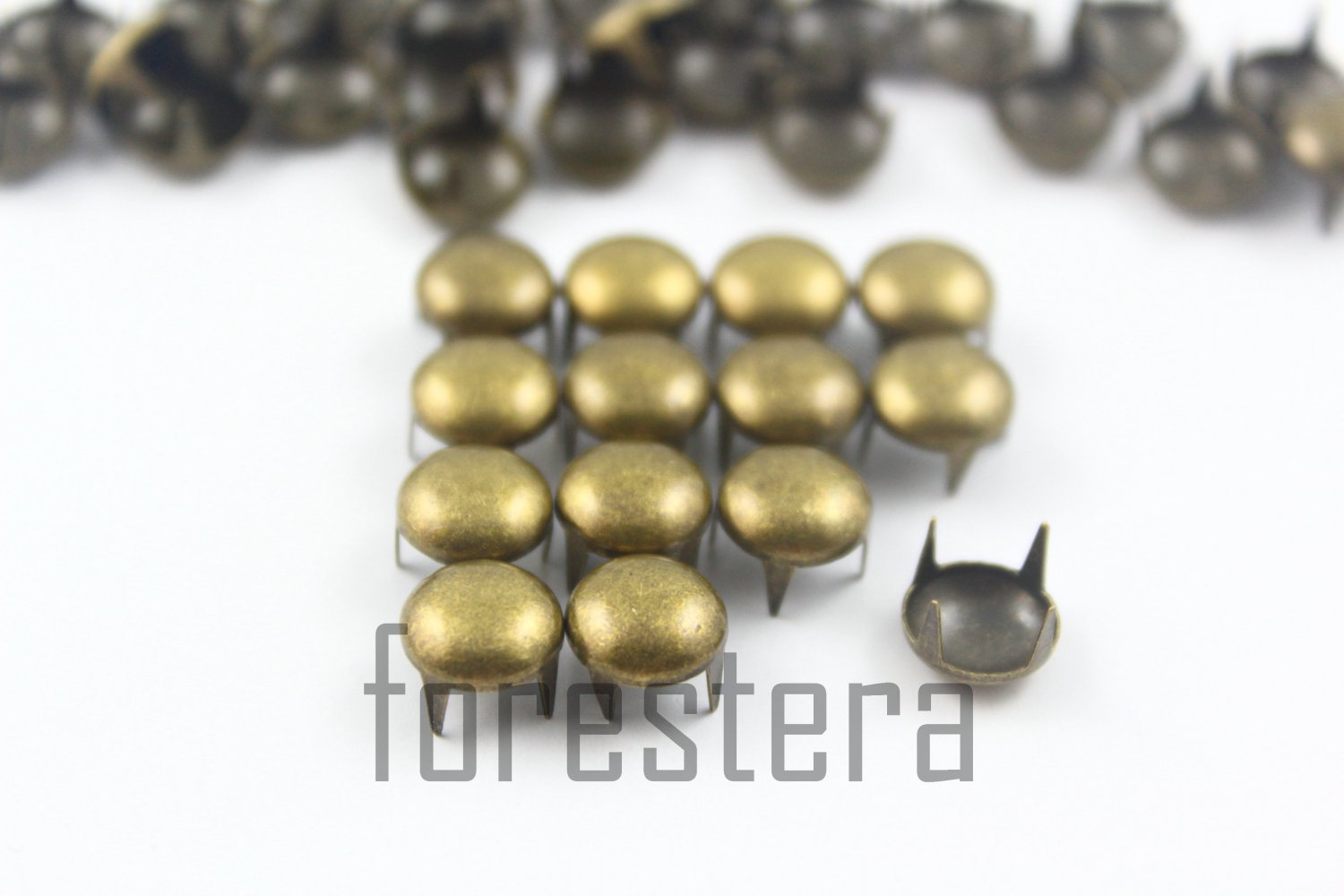 100 8mm Antique Brass Round Studs DIY Studs Metal Studs Craft Studs Spike (BR08)