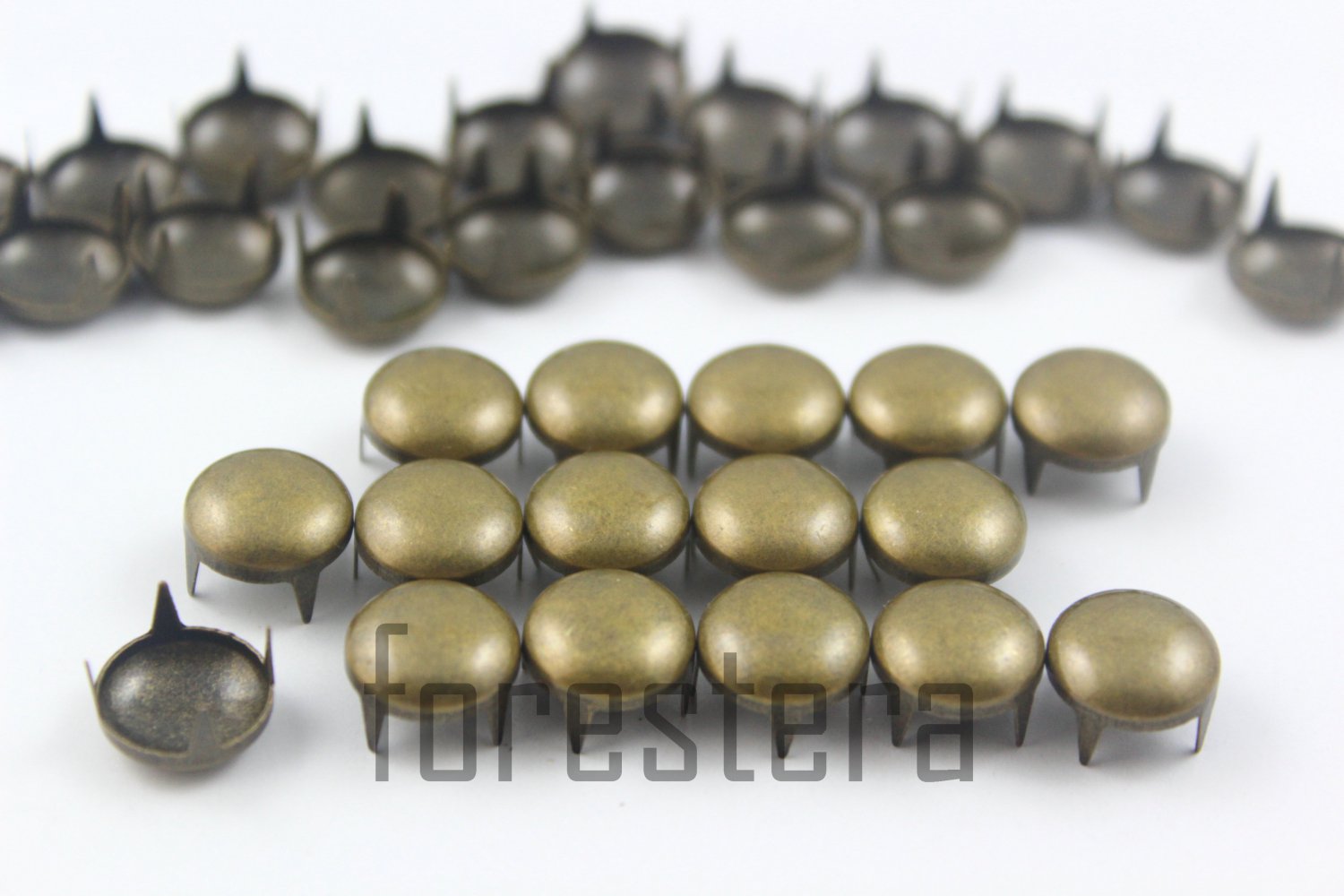 100 10mm Antique Brass Round Studs DIY Studs Metal Studs Craft Studs Spike (BR10)