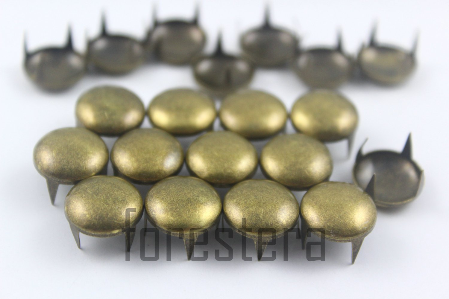 100 12mm Antique Brass Round Studs DIY Studs Metal Studs Craft Studs Spike (BR12)