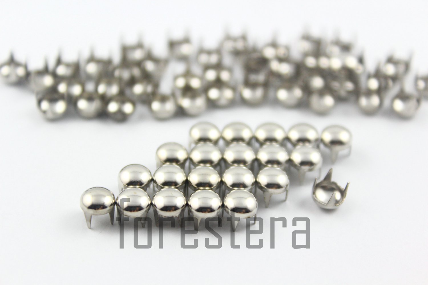 100 5mm Silver Round Studs DIY Studs Metal Studs Craft Studs Spike (SR05)