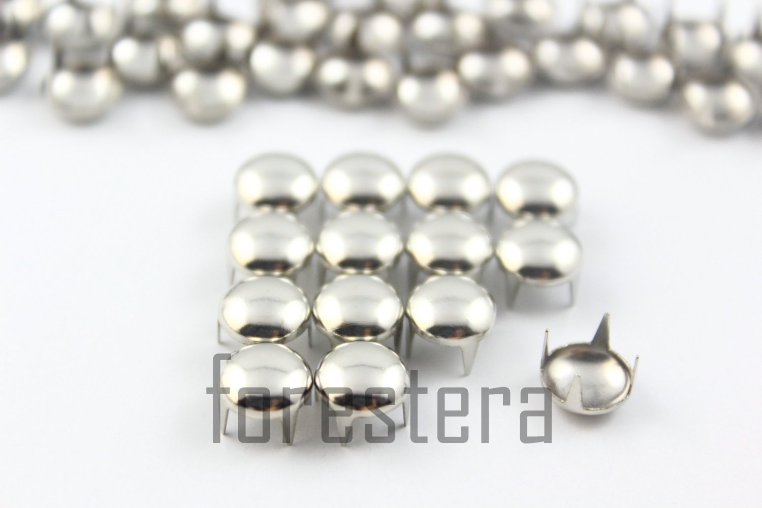100 8mm Silver Round Studs DIY Studs Metal Studs Craft Studs Spike (SR08)