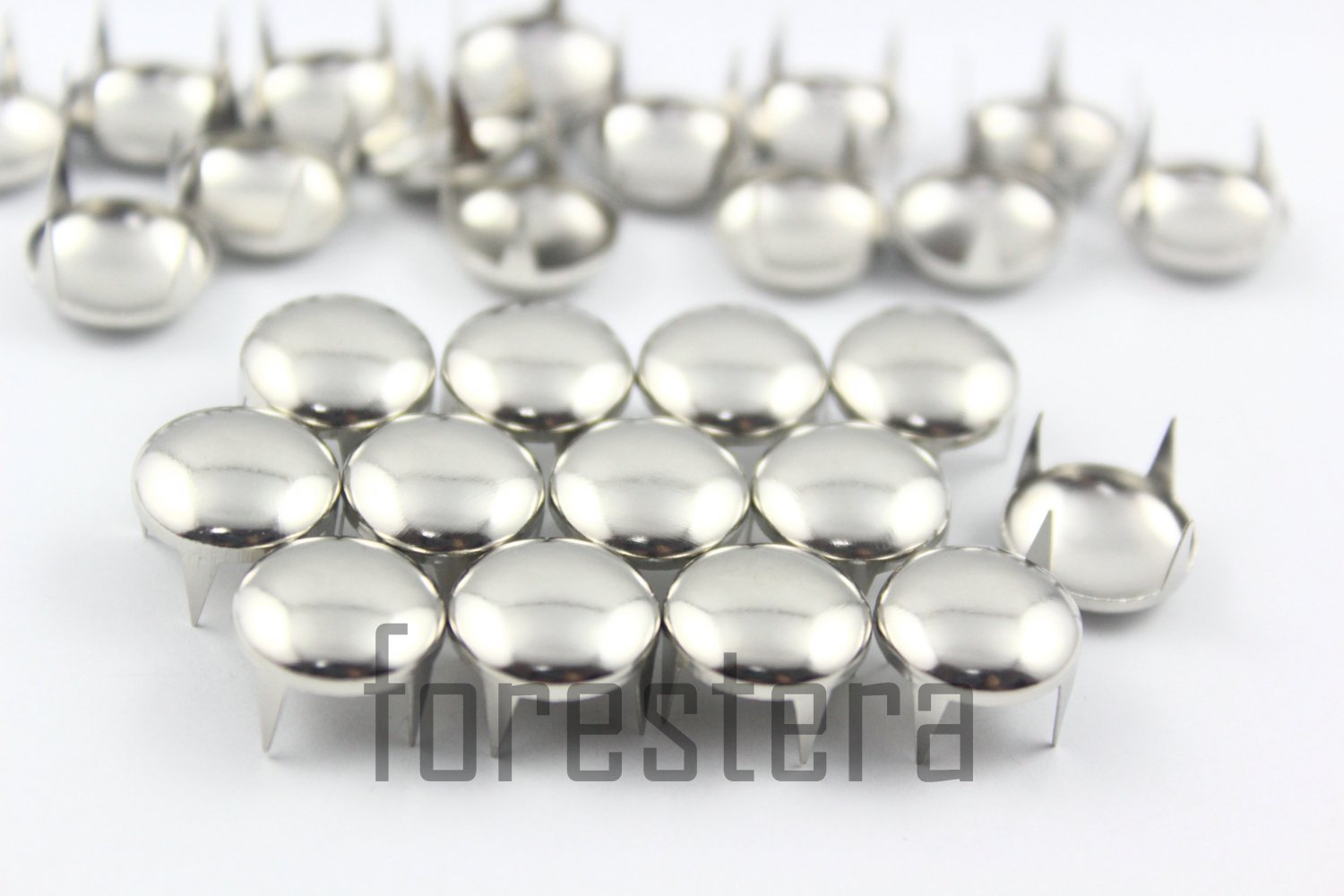 100 12mm Silver Round Studs DIY Studs Metal Studs Craft Studs Spike (SR12)