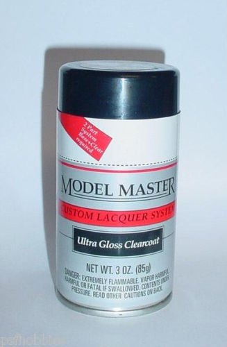 Testors Model Master Ultra Gloss Clear Lacquer 3oz Spray Can Model Car Paint
