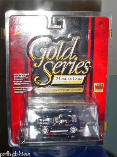 Johnny Lightning JL Gold Series 1963 Corvette Stingray Diecast Muscle Cars 1/64