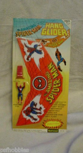 1978 Spider Man Hang Glider Figure Flying Toy Marvel Comic Book Action
