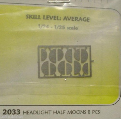 Detail Master Round Headlight Half Moons Photo Etched For Model Cars 1/25 1/24