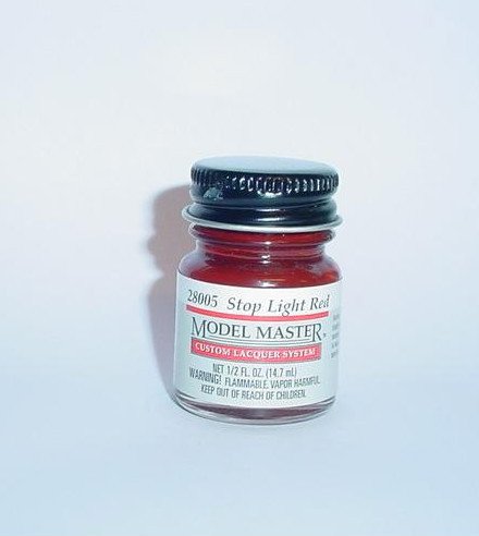 Testors Model Master Lacquer Stop Light Red 1/2 oz Plastic Model Car Paint