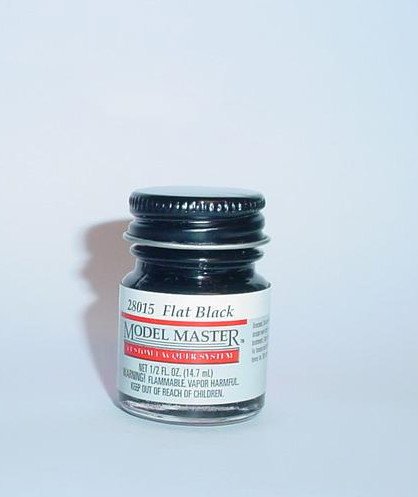 Testors Model Master Lacquer Flat Black 1/2 oz Plastic Model Car Paint
