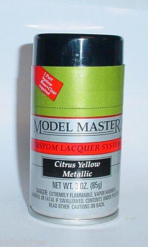 Testors Model Master Citrus Yellow Metallic Lacquer 3oz Spray Model Car Paint