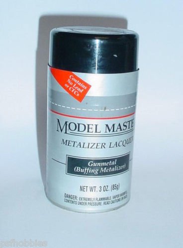 Testors Model Master Gunmetal Buffing Metalizer Lacquer Spray Can Model Paint