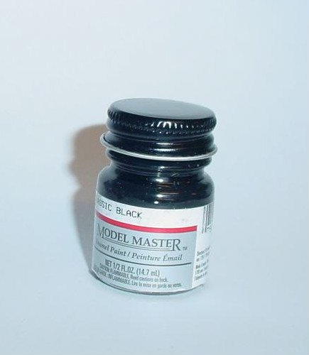 Testors Model Master 1/2 oz Classic Black Enamel Plastic Model Paint