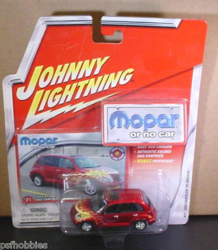 Johnny Lightning JL Mopar or No Car 2002 PT Cruiser Diecast Toy Car 1/64 Flames