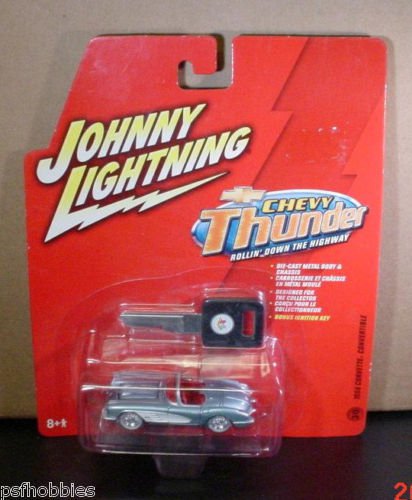 Johnny Lightning JL Chevy Thunder 1958 Corvette Diecast Toy Car 1/64 58 Vette