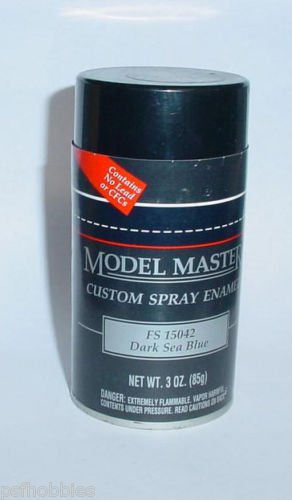 Testors Dark Sea Blue 3oz Spray Can Enamel Plastic Model Master Paint