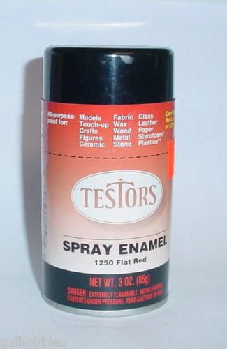 Testors Flat Red 3oz Spray Can Enamel Plastic Model Paint Master MM