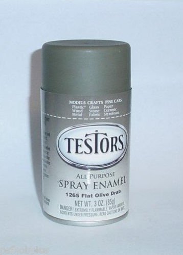 Testors Flat Oilve Drab 3oz Spray Can Enamel Plastic Model Paint Master MM