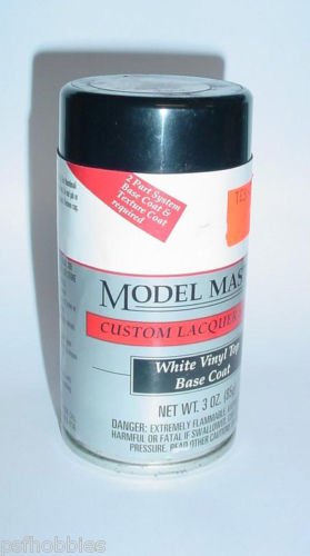 Testors Model Master White Vinyl Top Lacquer 3oz Spray Can Model Paint