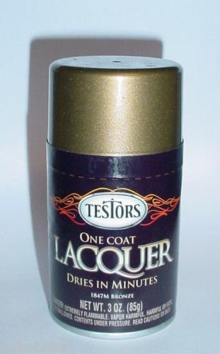 Testors One Coat Lacquer Bronze 3oz Spray Can Hot Rod Model Cars Metallic