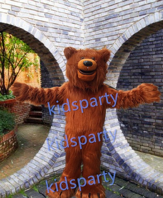 Big Grizzly Bear mascot costume fancy party dress suit carnival costume fursuit mascot
