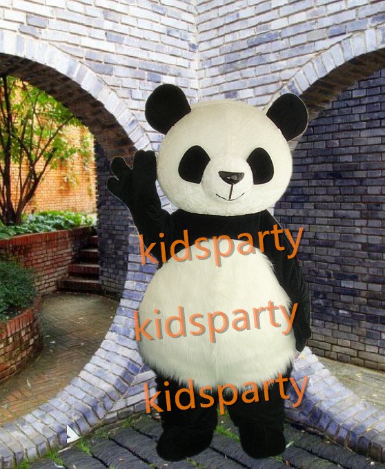 Cheap New wedding Panda Bear Mascot Costume Fancy Dress Adult Size