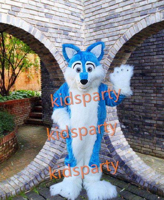 high quality fursuit wolf mascot costume adult size Halloween costume fancy dress free shipping