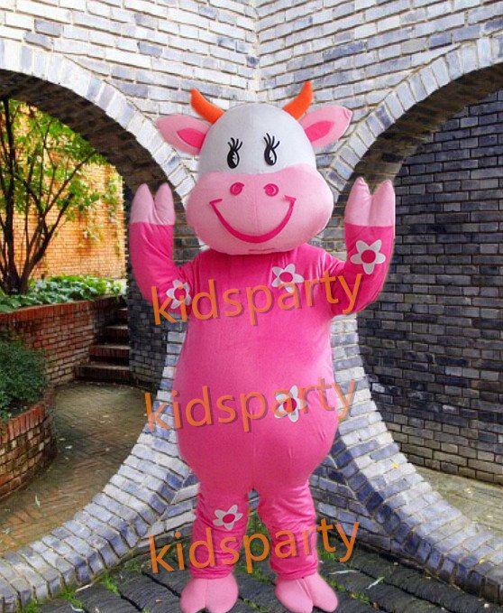 cattle of cows mascot costumes for adults christmas Halloween Outfit Fancy Dress Suit Free Shipping