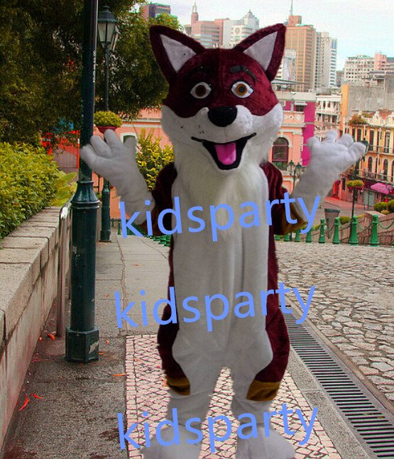 new wolf fursuit mascot costumes fox christmas Halloween costume