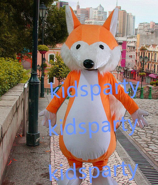 New orange fox mascot costumes fursuit christmas Halloween costume
