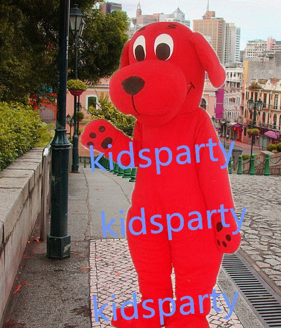 New red dog Mascot Costume Mascot Parade Quality Clowns Birthdays Fancy dress party