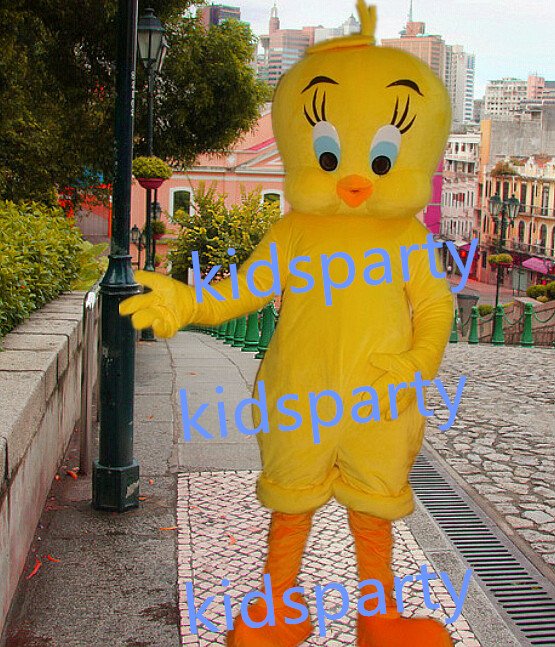 New yellow chicken bird Mascot Costume Mascot Parade Quality Clowns Birthdays Fancy dress party