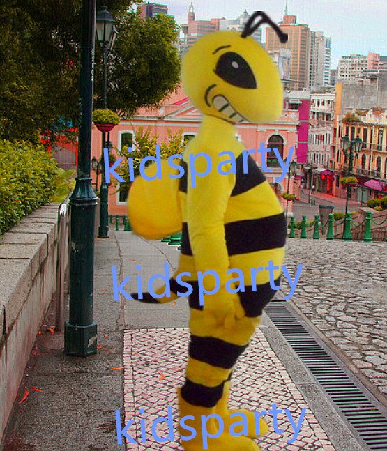 New bee honeybee Mascot Costume Mascot Parade Quality Clowns Birthdays Fancy dress party
