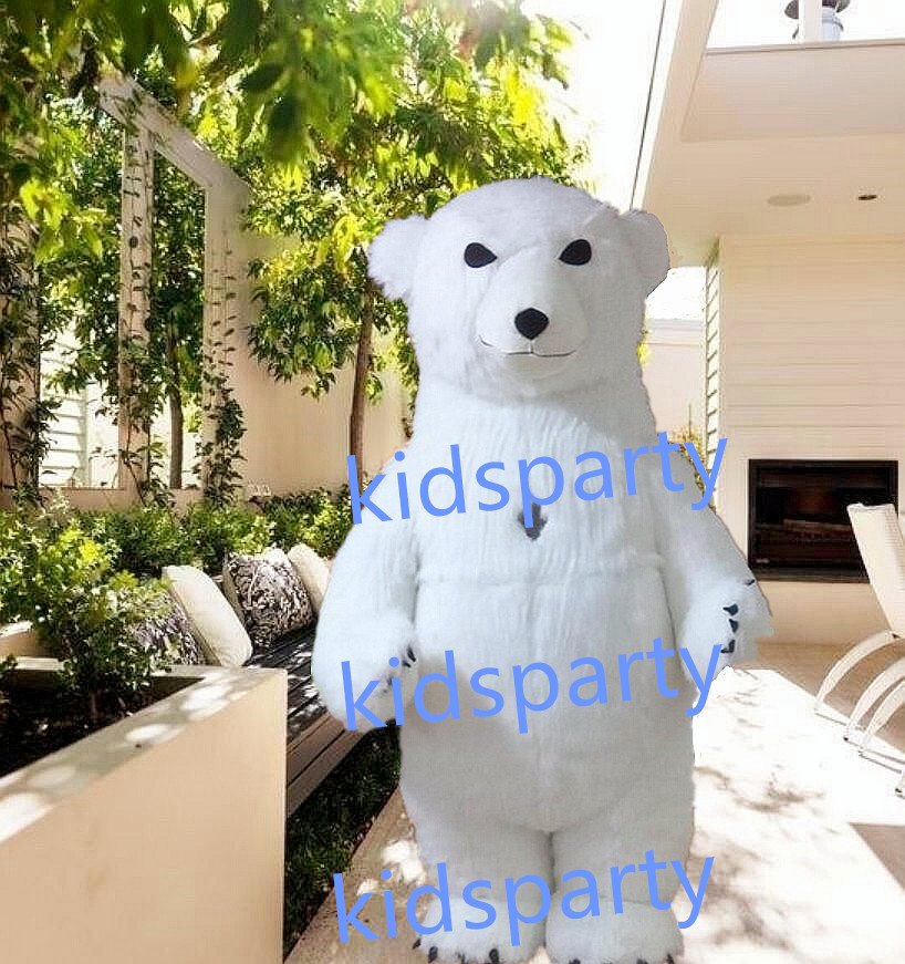 New polar bear Mascot Costume Mascot Parade Quality Clowns Birthdays Fancy dress party
