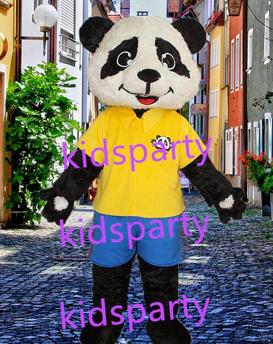 New panda Mascot Costume Mascot Parade Quality Clowns Birthdays Fancy dress party