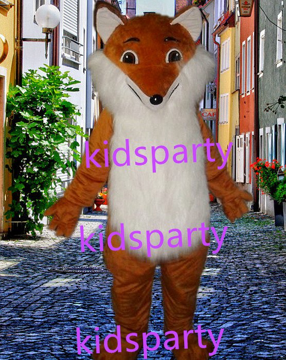 New fox Mascot Costume Mascot Parade Quality Clowns Birthdays Fancy dress party